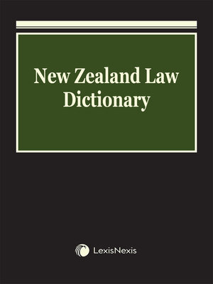 cover image of New Zealand Law Dictionary
